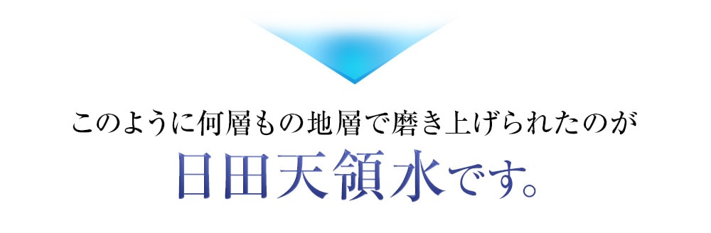 このように何層もの地層で磨き上げられたのが日田天領水です。