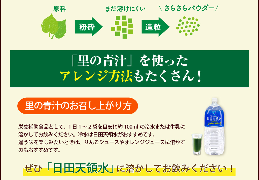 里の青汁を使ったアレンジ方法