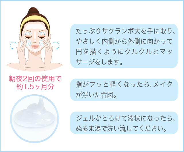 水の精PLUSクレンジングジェルの使用方法