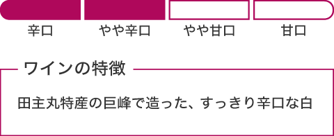 巨峰葡萄酒ドライ特徴