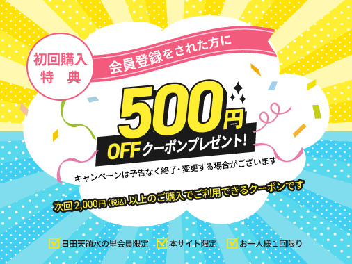 新規登録で500円クーポンプレゼント